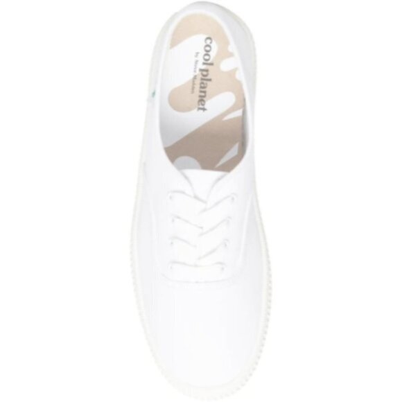 COOL PLANET BY STEVE MADDEN STREAM WHITE FABRIC PLATFORM SNEAKERS 7.5 - Picture 3 of 14